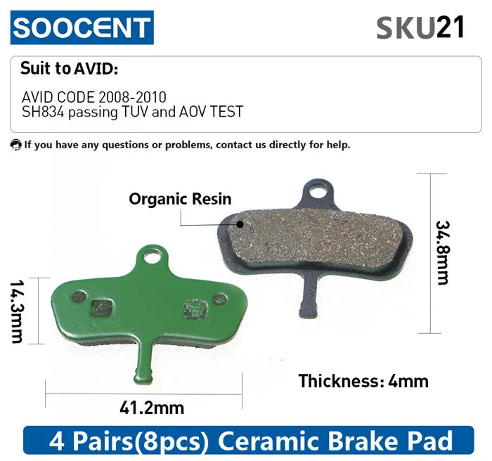 MTB Hydraulic Disc Ceramics Brake Pads