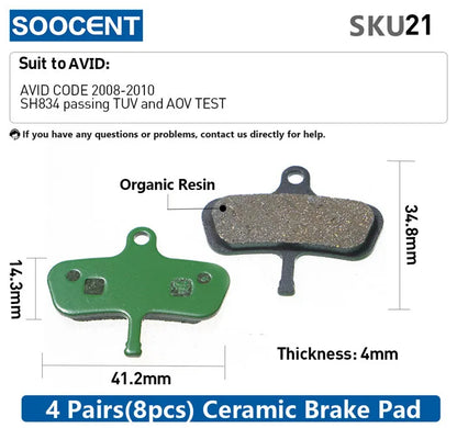 MTB Hydraulic Disc Ceramics Brake Pads